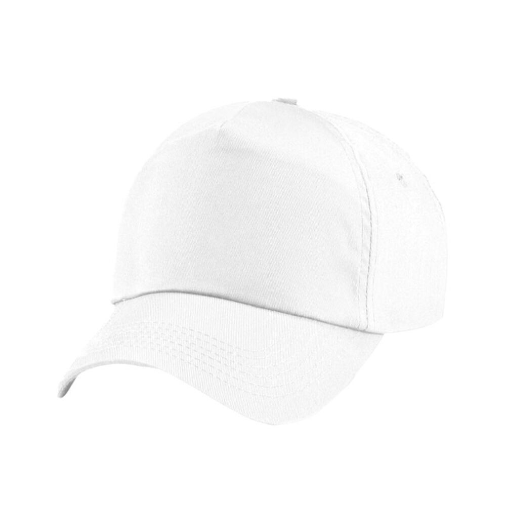 Beechfield Childrens/Kids Original 5 Panel Cap / White